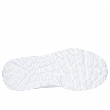 Skechers UNO Lite Donna con Lacci Elasticcizzati Scarpe Bianche con Memory Foam