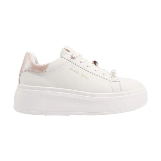 QUEEN HELENA X34 13 Sneaker Donna Platform Con Accessorio White Pink