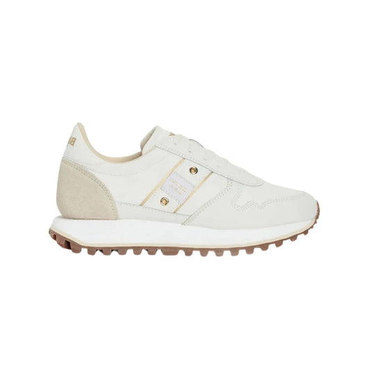 Blauer Millen Sneakers basse Donna, White/cream Pelle / nylon