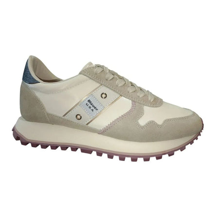 Sneakers Blauer Millen03 Donna Pelle e Camoscio Crema