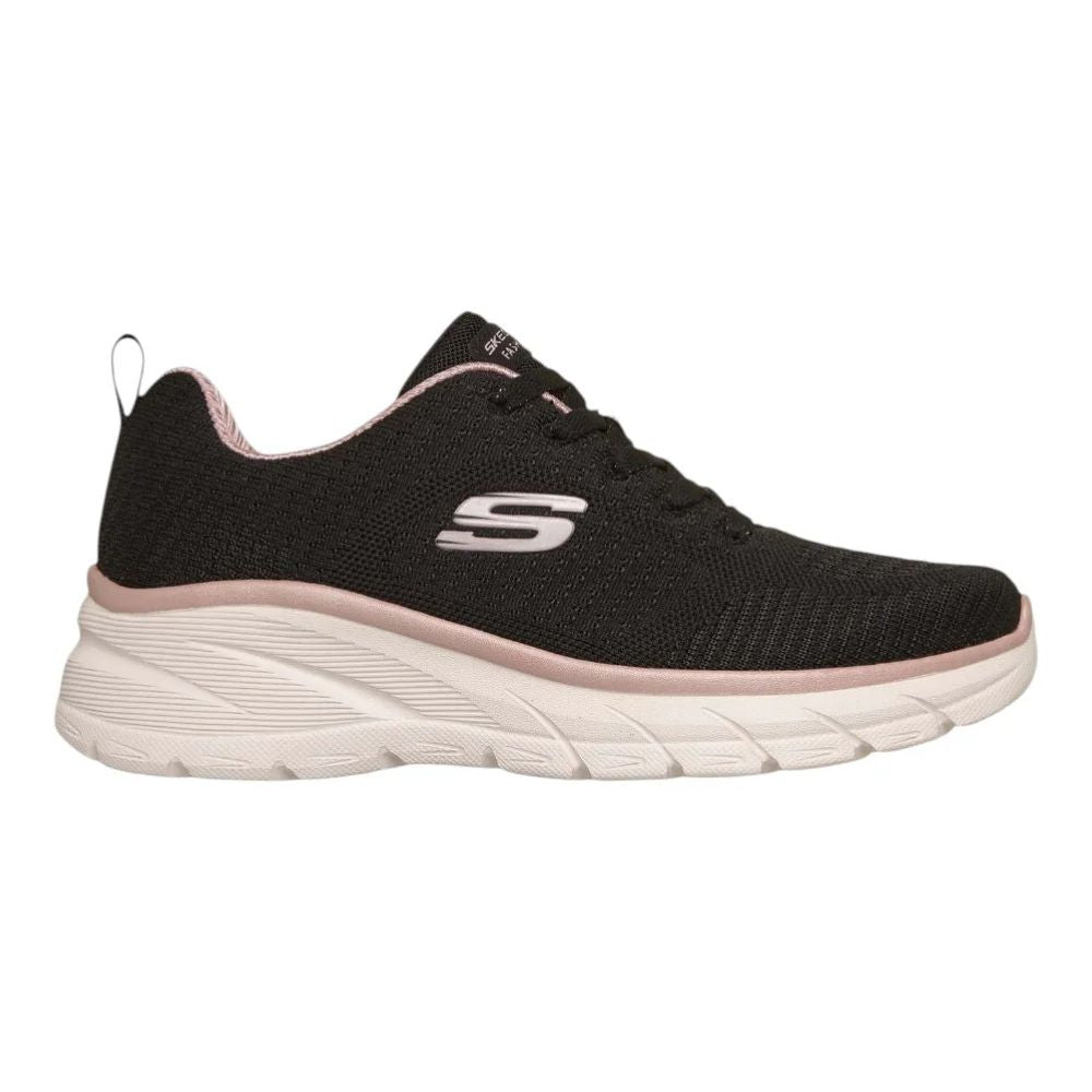 Scarpe da ginnastica Skechers Fashion Fit 2.0 donna alla moda in nero oro rosa