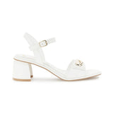 CAFENOIR Sandali da DONNA gilda effetto pelle con accessorio off white