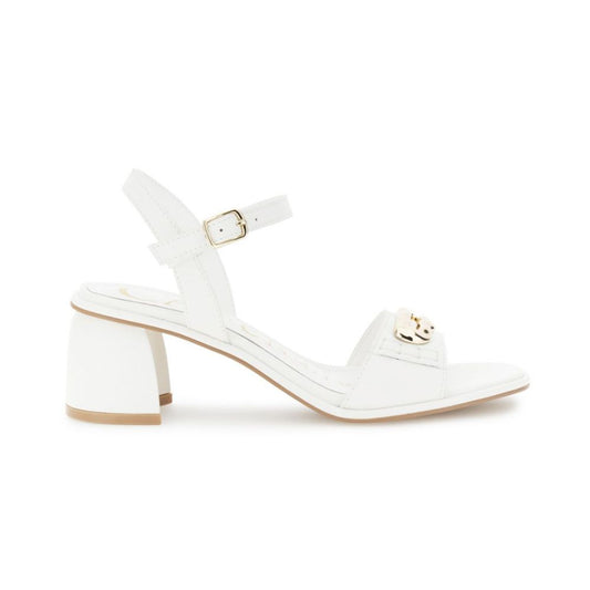CAFENOIR Sandali da DONNA gilda effetto pelle con accessorio off white