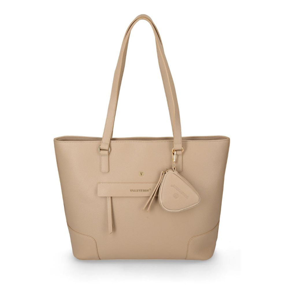 VALLEVERDE  Borsa da Donna Tortora Shopping con portamonete.