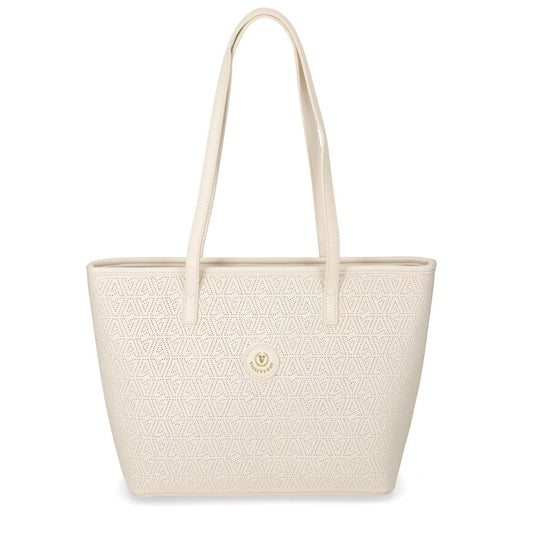 VALLEVERDE Borsa da Donna Beige con stampa logo all-over