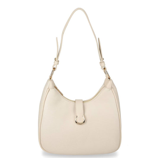 VALLEVERDE Borsa da Donna Beige con cerniera e accessorio decorativo