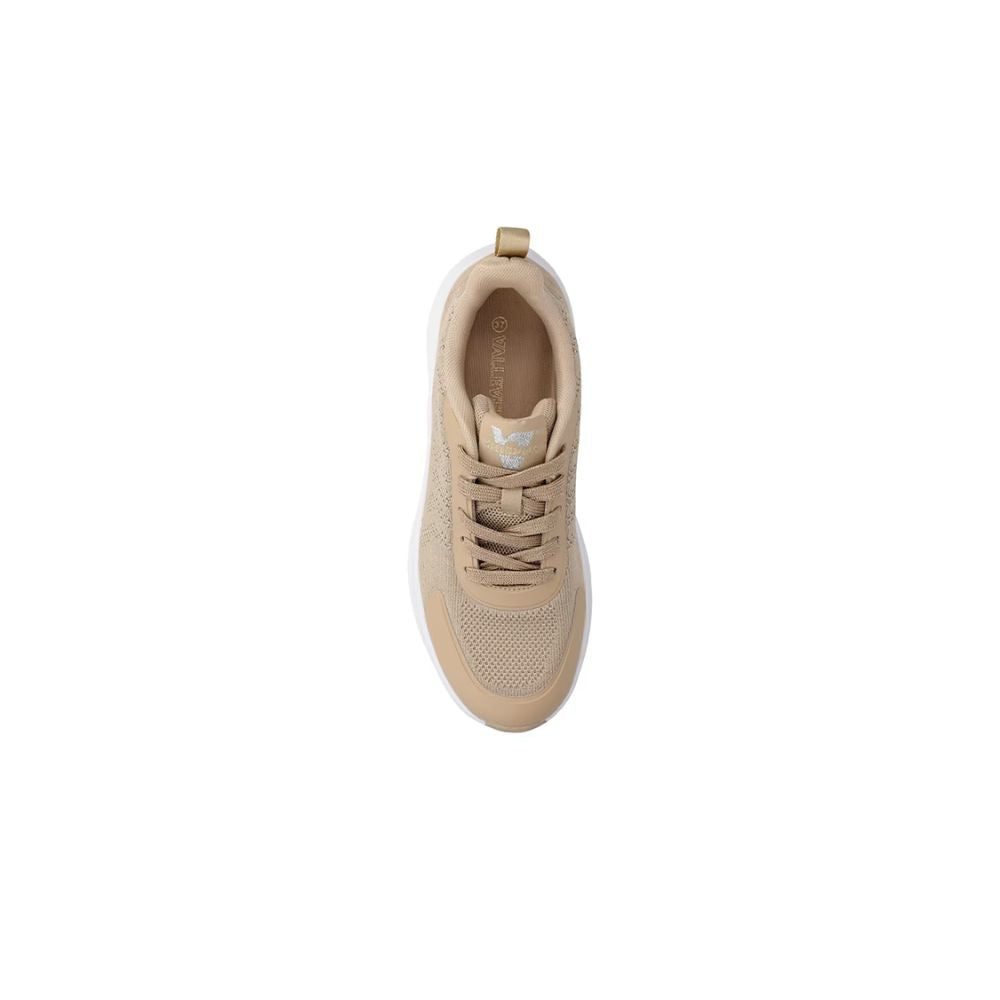 VALLEVERDE Sneaker da Donna Gold con tomaio tessuto elasticizzato.