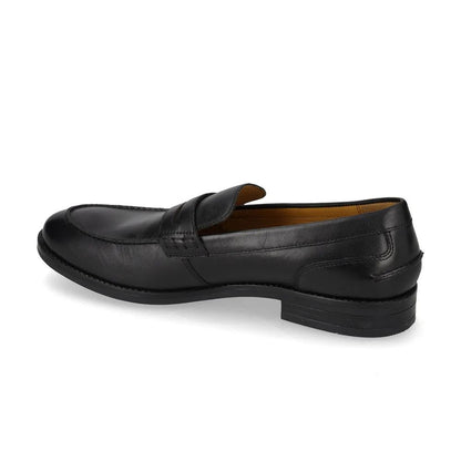 VALLEVERDE Mocassino uomo Vitello Black con tomaio e sottopiede in pelle.