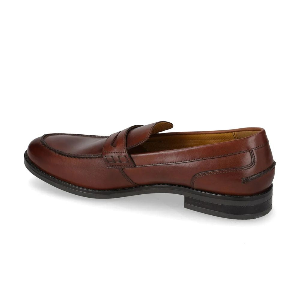 VALLEVERDE Uomo Mocassino Vitello Brown con tomaio e sottopiede in pelle.