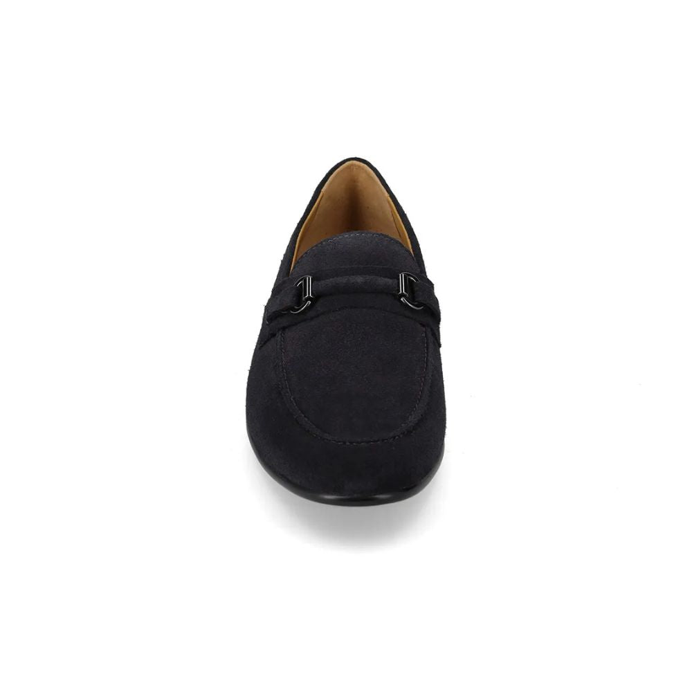 VALLEVERDE Mocassino Suede Blu Uomo con tomaio e sottopiede in pelle. Morsetto decorativo.