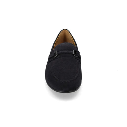 VALLEVERDE Mocassino Suede Blu Uomo con tomaio e sottopiede in pelle. Morsetto decorativo.