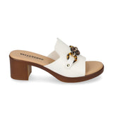 Sandali Donna Valleverde Bianco con Accessorio Decorativo