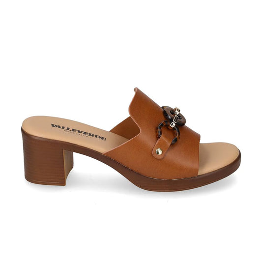 VALLEVERDE Sandalo donna Brandy con accessorio decorativo, sottopiede in pelle. Made in Italy