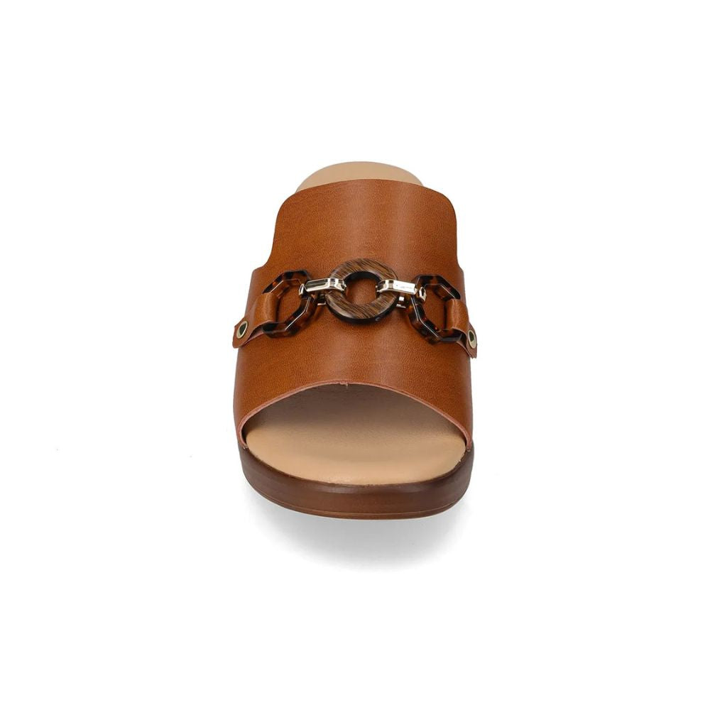 VALLEVERDE Sandalo donna Brandy con accessorio decorativo, sottopiede in pelle. Made in Italy