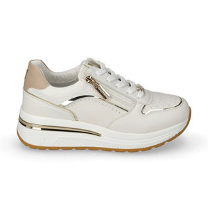 Sneakers Donna Valleverde con Cerniera Bianche