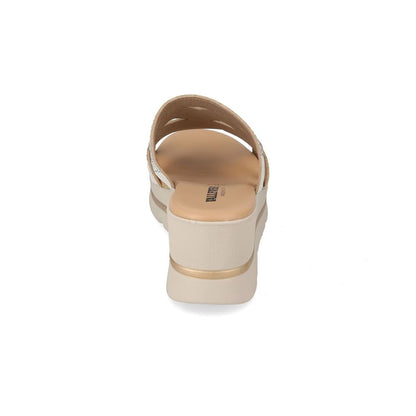 VALLEVERDE Zeppa Silver Donna con tomaio strass e sottopiede in pelle. Made in Italy.