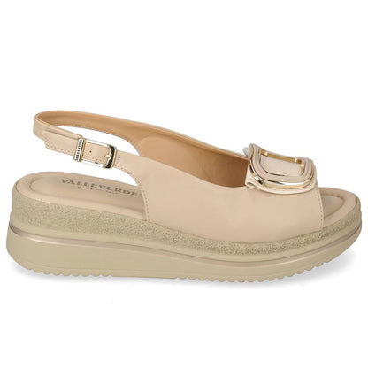 VALLEVERDE Sandalo Donna con sottopiede in pelle. Made in Italy.