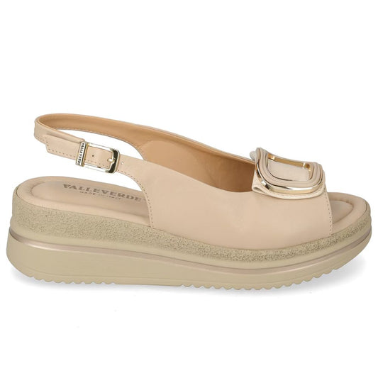 VALLEVERDE Sandalo Donna con sottopiede in pelle. Made in Italy.