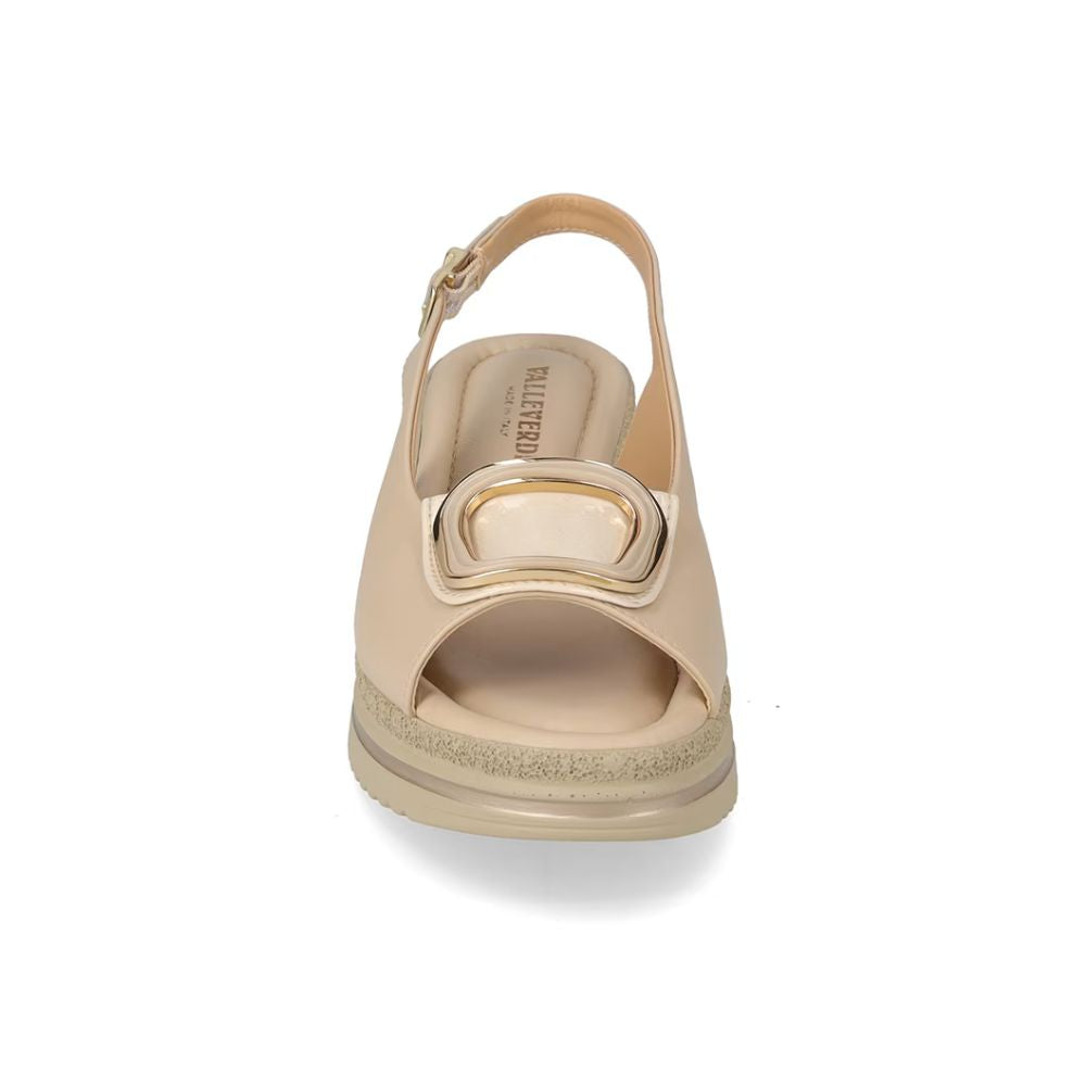 VALLEVERDE Sandalo Donna con sottopiede in pelle. Made in Italy.