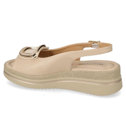 VALLEVERDE Sandalo Donna con sottopiede in pelle. Made in Italy.