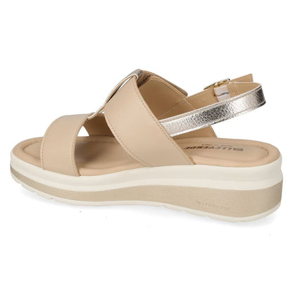 VALLEVERDE Sandalo Donna Sabbia con sottopiede in pelle. Made in Italy.