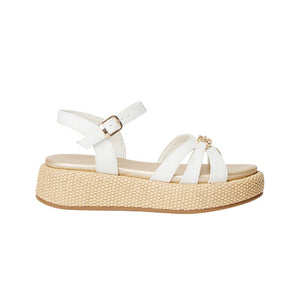 Sandali Donna Tommy Hilfiger Monogram Bianco con Suola Alta