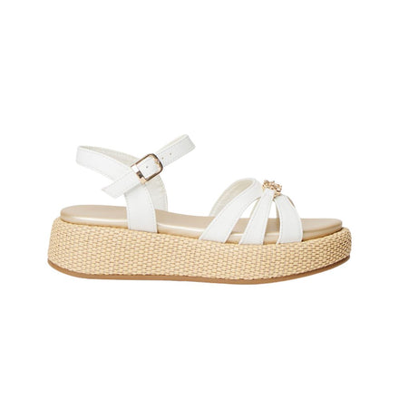 Sandali Donna Tommy Hilfiger Monogram Bianco con Suola Alta