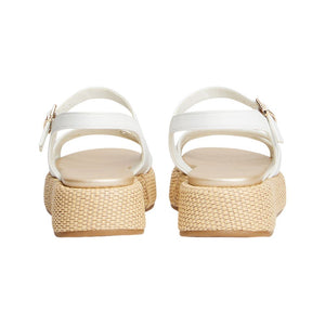 Sandali Donna Tommy Hilfiger Monogram Bianco con Suola Alta