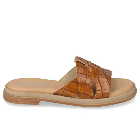 VALLEVERDE Sandalo Cuoio Donna con sottopiede in pelle. Made in Italy.