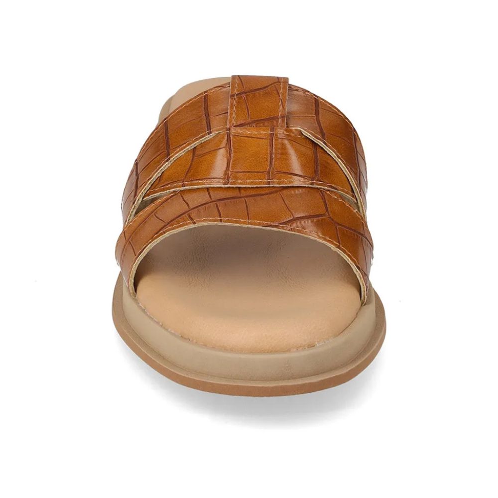 VALLEVERDE Sandalo Cuoio Donna con sottopiede in pelle. Made in Italy.