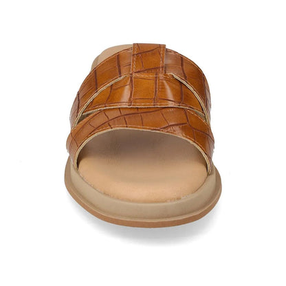 VALLEVERDE Sandalo Cuoio Donna con sottopiede in pelle. Made in Italy.