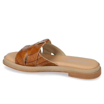 VALLEVERDE Sandalo Cuoio Donna con sottopiede in pelle. Made in Italy.