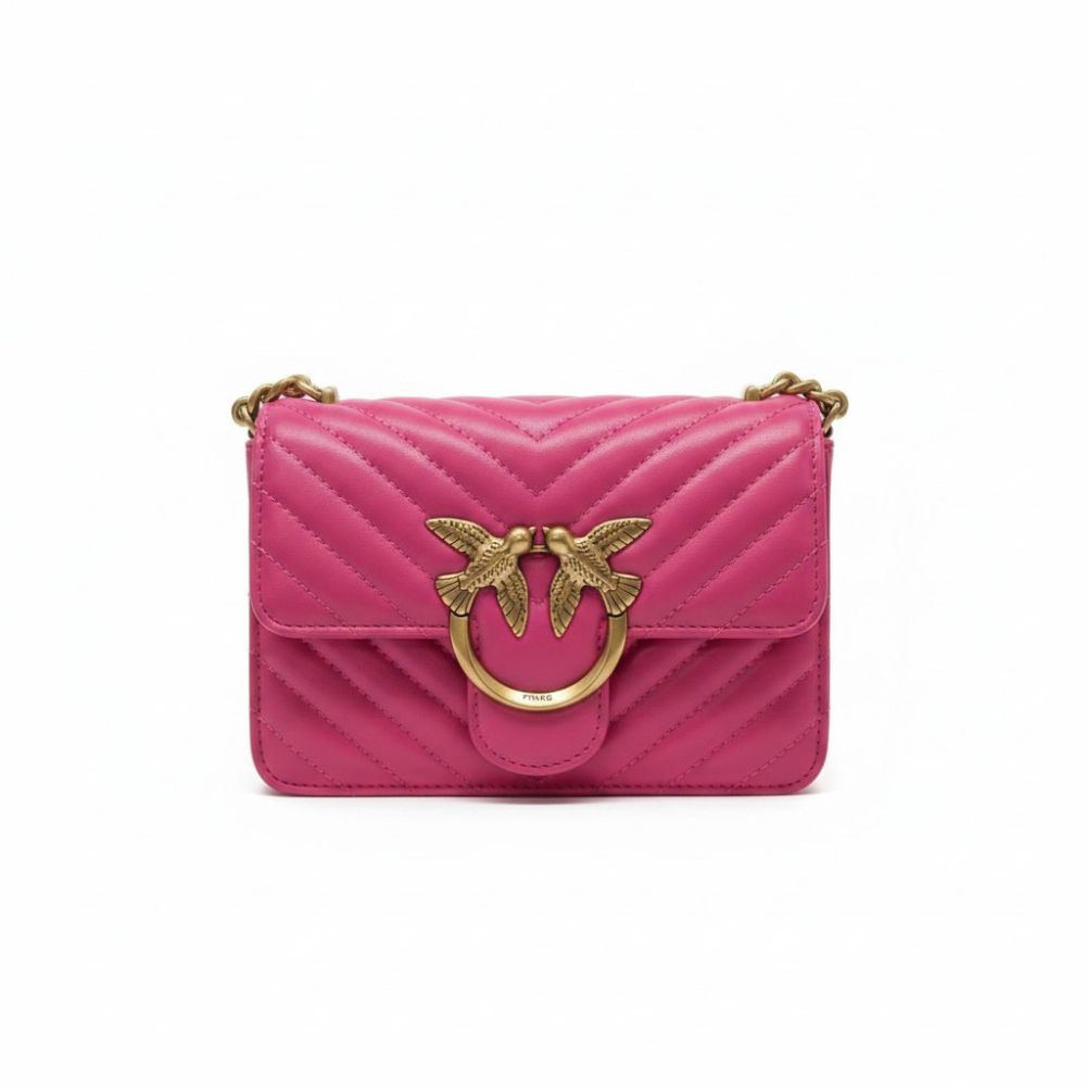 Borsa a Tracolla Donna Pinko Love Click Mini Rosa Carmino