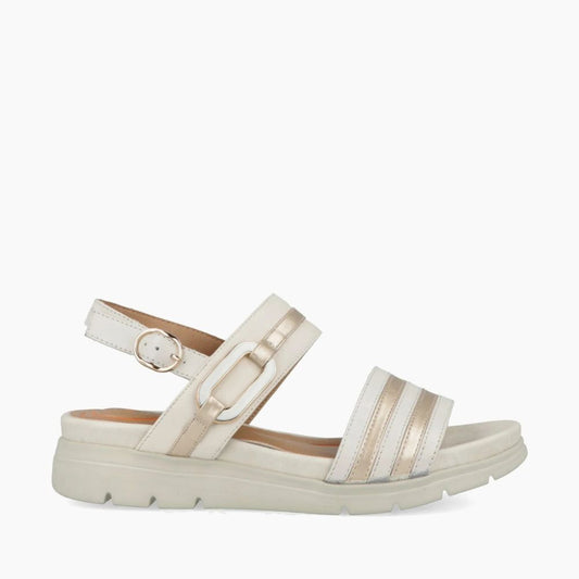 IMPRONTE Lucia Buckle sandalo donna off white