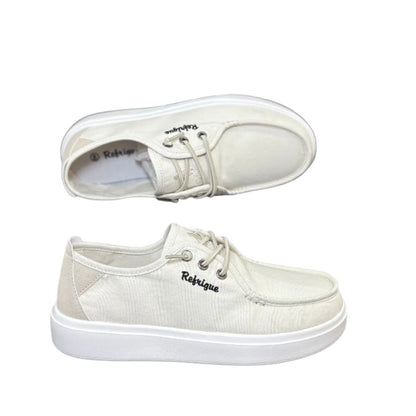 Refrigue Scarpe da Uomo in tela con laccio a molla Art.SATURN001 Col.Beige