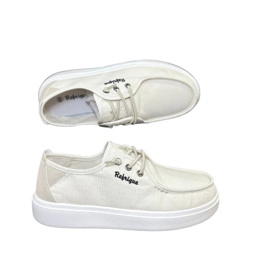 Refrigue Scarpe da Uomo in tela con laccio a molla Art.SATURN001 Col.Beige