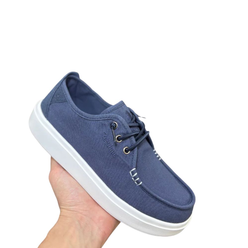 Refrigue Scarpe da Uomo in tela con laccio a molla Art.SATURN001 Col.Blu Navy