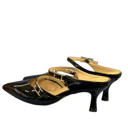 KISS KRISS Sandali da Donna con doppio cinturino in vernice (Tacco 5cm) Col.Nero