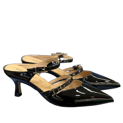 KISS KRISS Sandali da Donna con doppio cinturino in vernice (Tacco 5cm) Col.Nero