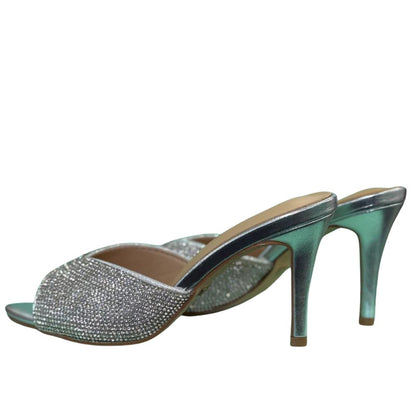 Kiss Kriss Sandali da Donna con brillantini (Tacco 85)  Col.Argento