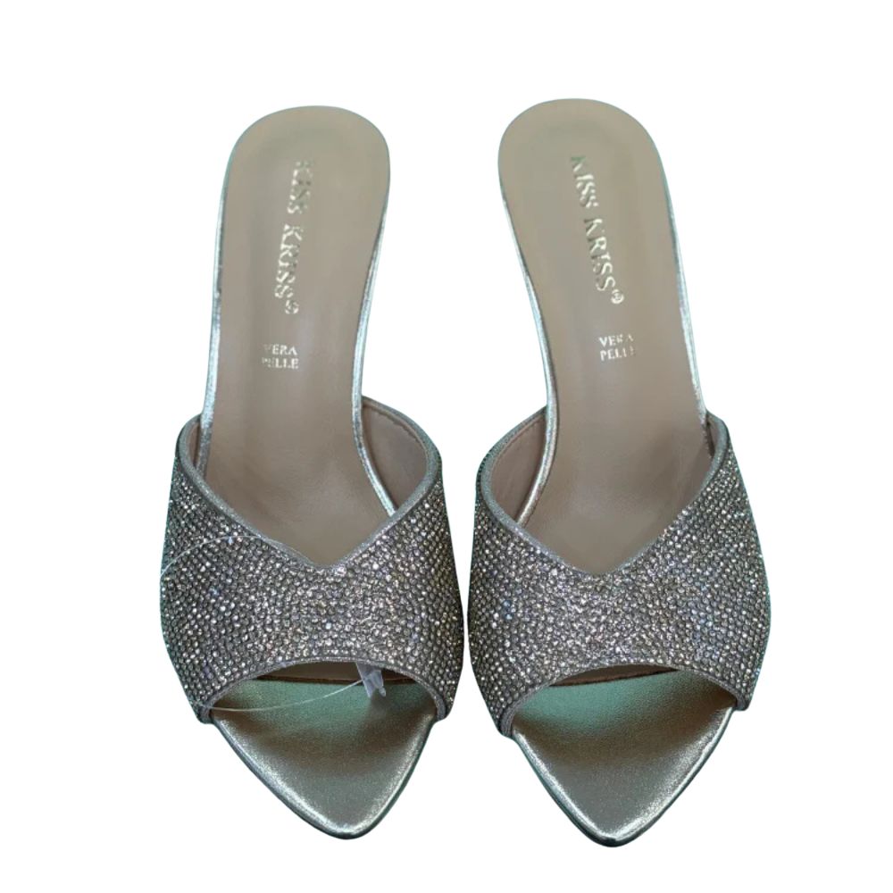 Kiss Kriss Sandali da Donna con brillantini (Tacco 85)  Col.Oro