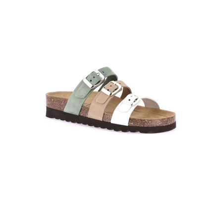 GRÜNLAND sandalo Ciabatta donna a tre fasce multicolor | HOLA