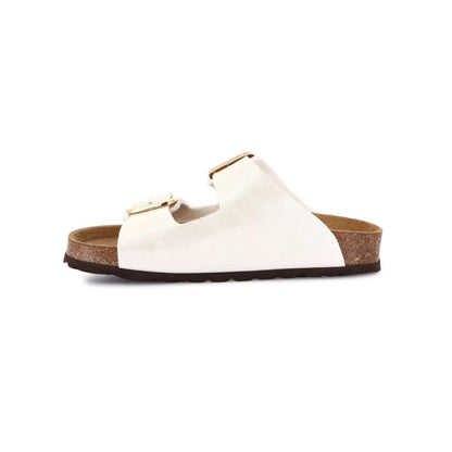 GRÜNLAND sandalo Ciabatta donna laminata con maxi-fibbie ghiaccio | ENNY