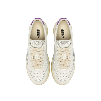 Autry Medalist Scarpe da Donna Art.AULW LL59 Col.Bianco con riporto Viola