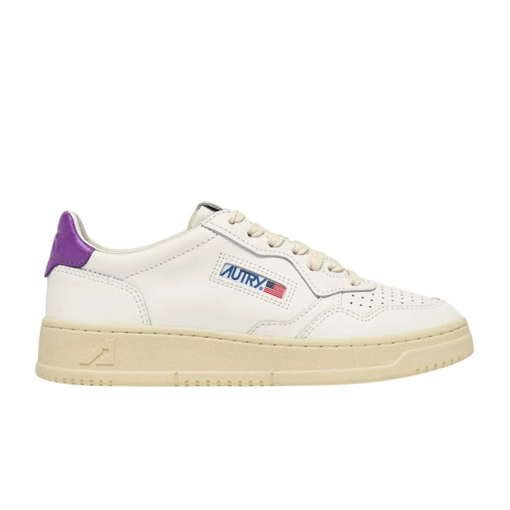 Autry Medalist Scarpe da Donna Art.AULW LL59 Col.Bianco con riporto Viola