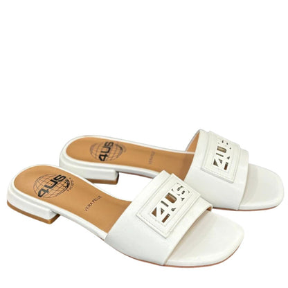 4US By Paciotti sandali da donna Ciabatte in pelle Art.UZM16 Col.Bianco