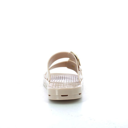 STARTUP sandalo donna ciabatta in gomma con fibia beige