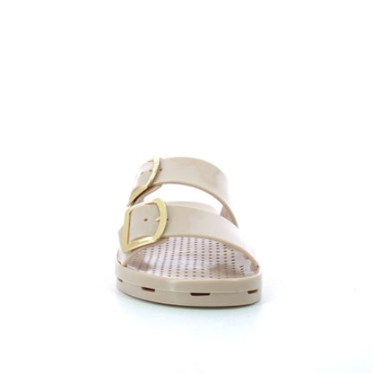 STARTUP sandalo donna ciabatta in gomma con fibia beige