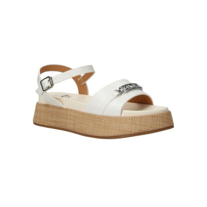 4US PACIOTTI Sandali donna con zeppa Uzm02 White