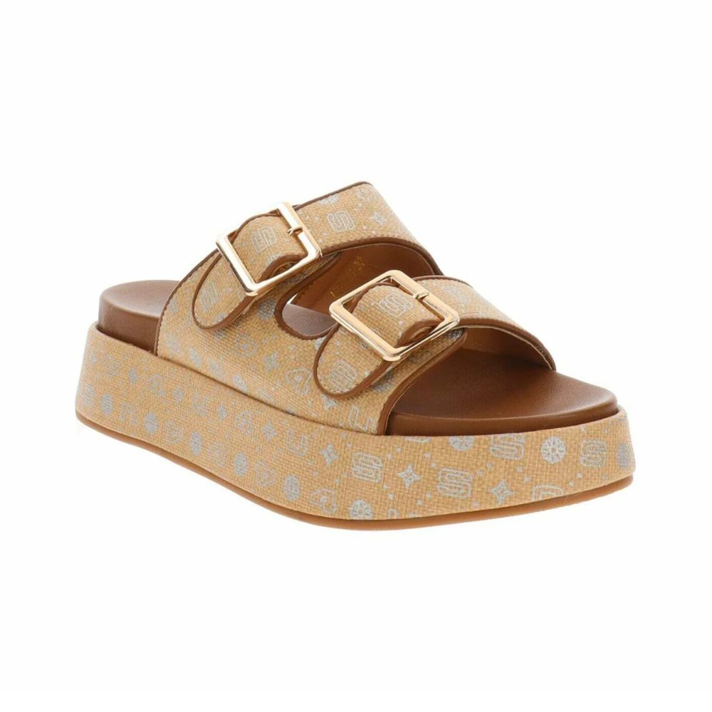 4US PACIOTTI sandalo donna UMZ11 Ciabatta con Doppia Fascia Regolabile brown